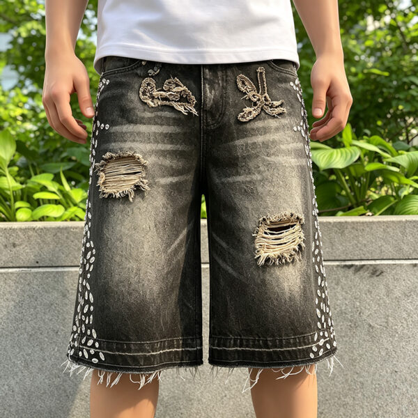 IMG_20260724_161312 Custom washed denim shorts for streetwear brands at JiuvelWear