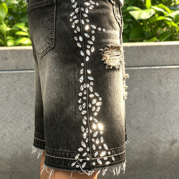 IMG_20260724_161412 Custom cut-off denim shorts sample at JiuvelWear