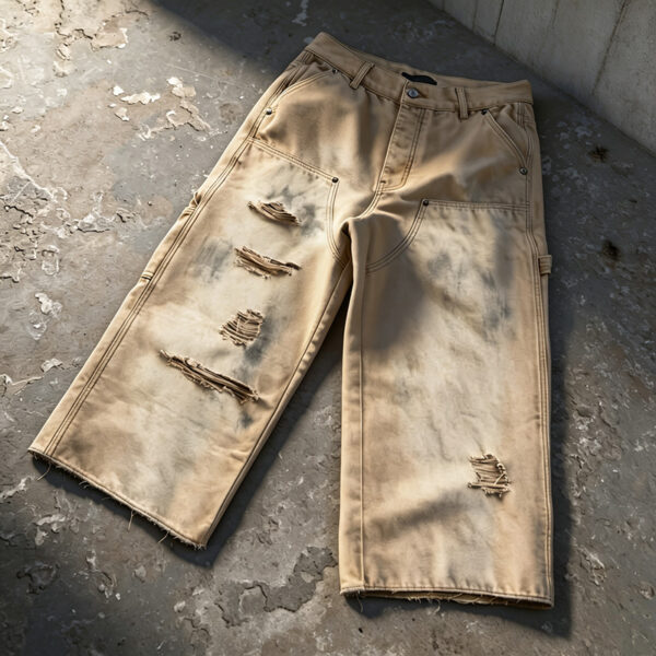 IMG_20260724_164028 Acid wash denim shorts production at JiuvelWear
