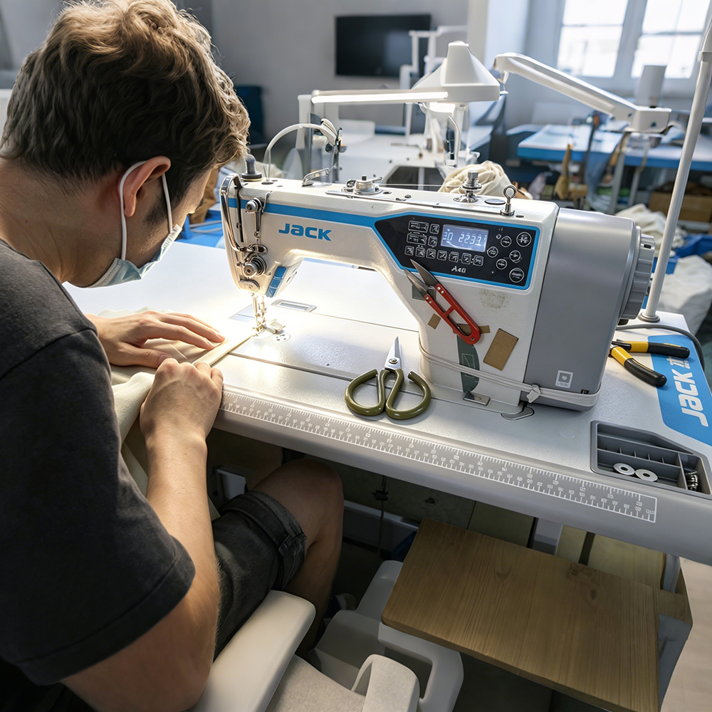 Garment finishing and pressing at JiuvelWear production line