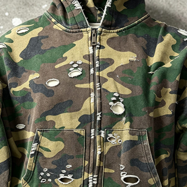 IMG_20260724_174355 Thermal double layer camo distressed zip hoodie
