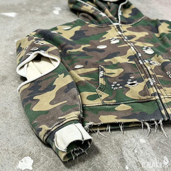 IMG_20260724_174356 Double layer waffle knit camo zip hoodie
