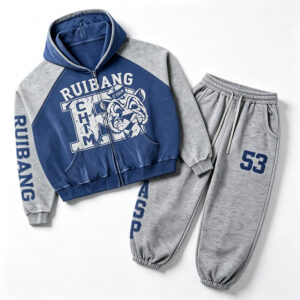 OEM custom baggy hoodie and jogger pants tracksuit