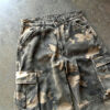 Y2K men vintage wash camo baggy canvas cargo pants