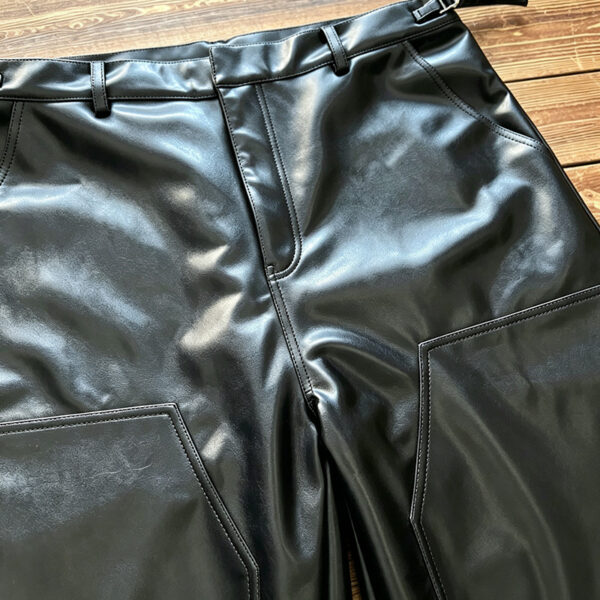 IMG_20260727_175545 Streetwear double layered carpenter leather shorts