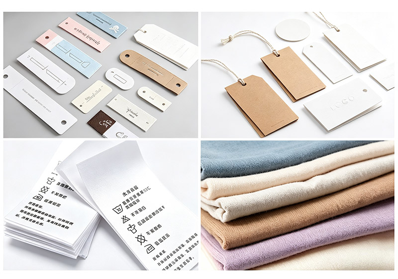 Customization of Accessories, custom clothing hangtags, labels, packaging and fabric color options