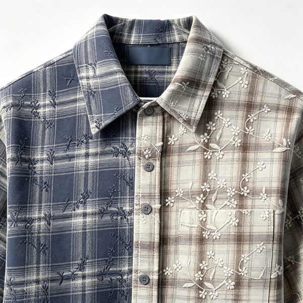 IMG_20260804_155512 Mens button up double layer plaid flannel casual shirt