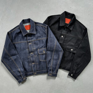 IMG_20260805_102219 Men heavyweight raw selvedge cropped button up denim jacket
