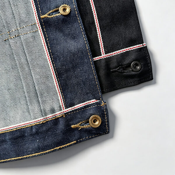 IMG_20260805_102258 Raw selvedge denim men cropped jacket button front design