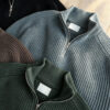 IMG_20260805_104957 Mens cotton knit quarter zip polo casual sweater
